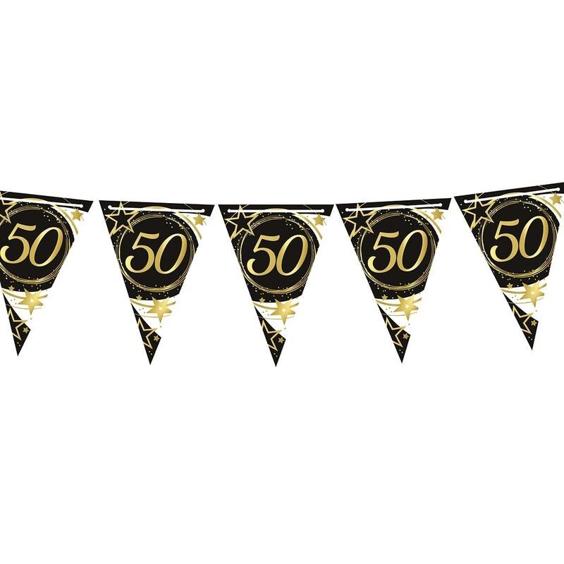 Guirnalda banderin triangular 50 cumpleaños 3 mt