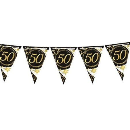 guirnalda banderin triangular 50 cumpleanos 3 mt 31092 8412345010224