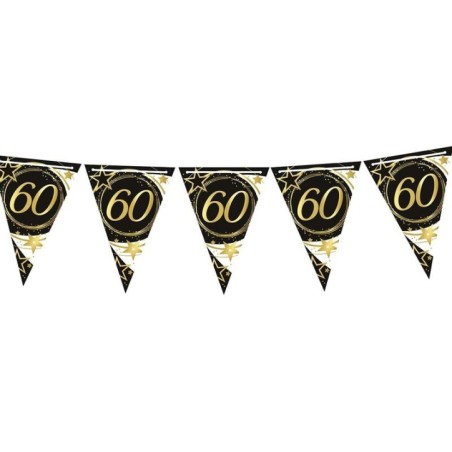 guirnalda banderin triangular 60 cumpleanos 3 mt 31099 8412345010224