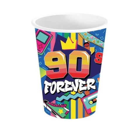 vasos fiesta anos 90 6 uds 31135 8412345010224