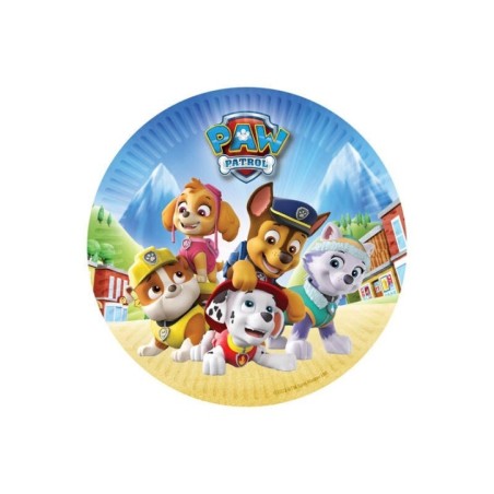 platos patrulla canina cumpleanos 8 uds 18 cm 31602 8412345010224