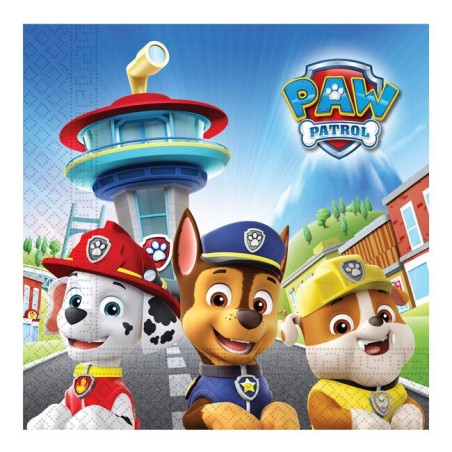 servilletas patrulla canina cumpleanos 20 uds 33 cm 31603 8412345010224