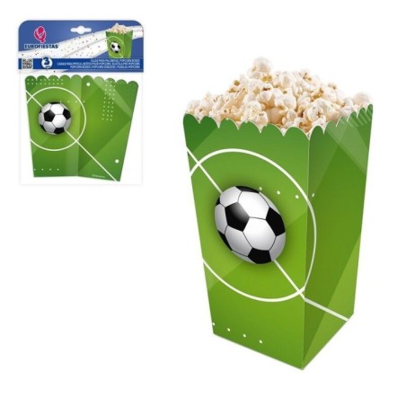 caja palomitas decoracion futbol verde 3 uds 65x15x85 cm 31618 8412345010224