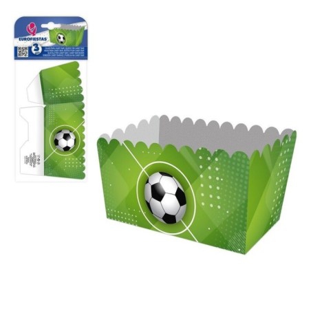 caja palomitas rectangular futbol 3 uds 14x7 cm 31622 8412345010224
