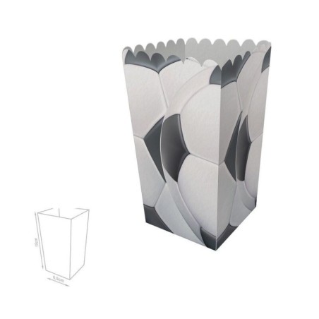 caja palomitas decoracion futbol balones 3 uds 65x15x85 cm 31652 8412345010224