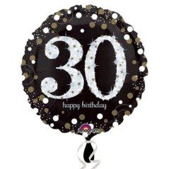 globo 30 cumpleanos negro brillantes 45 3212901 8412345010224