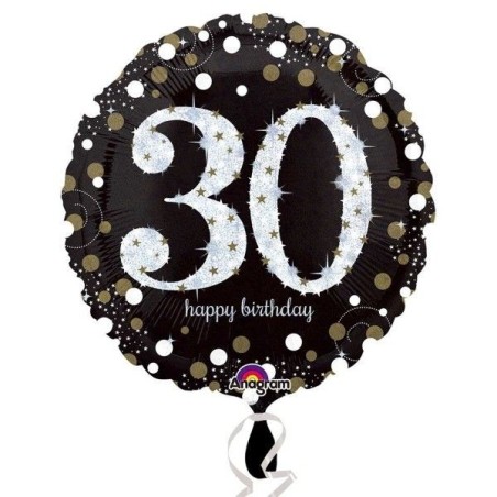 globo 30 cumpleanos negro brillantes 45 3212901 8412345010224