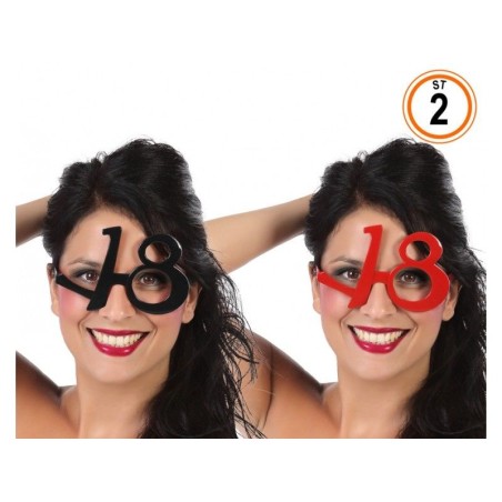 gafas 18 cumpleanos roja o negra 33070 8412345010224