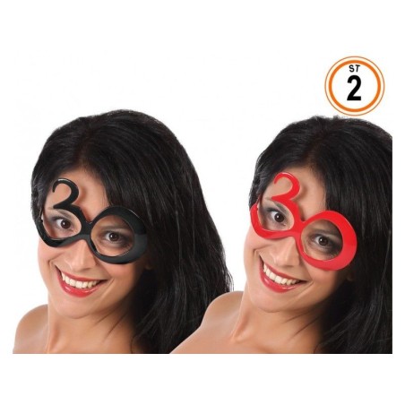 gafas 30 cumpleanos roja o negra 33074 8412345010224