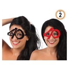 gafas 40 cumpleanos roja o negra 33076 8412345010224