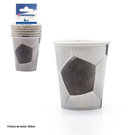 vasos futbol para cumpleanos 6 uds 34035 5020570339985