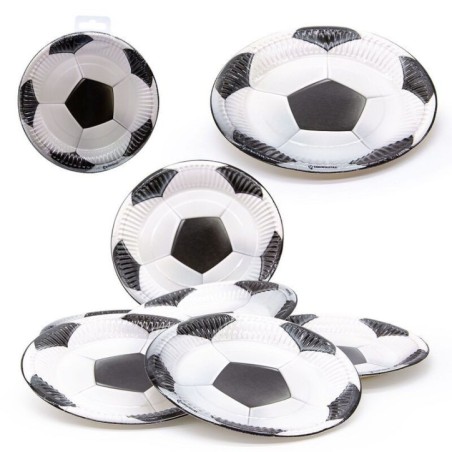 platos futbol 6 uds 18 cm 34045 5020570339985