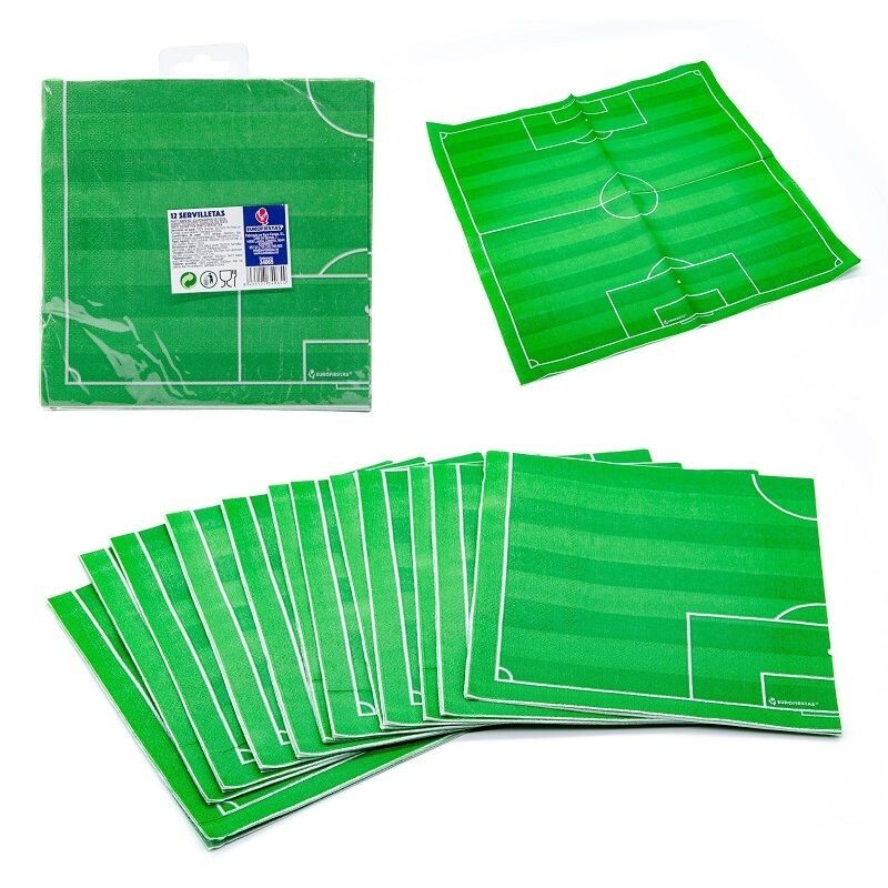 Servilletas campo de futbol 12 uds 16,5 cm