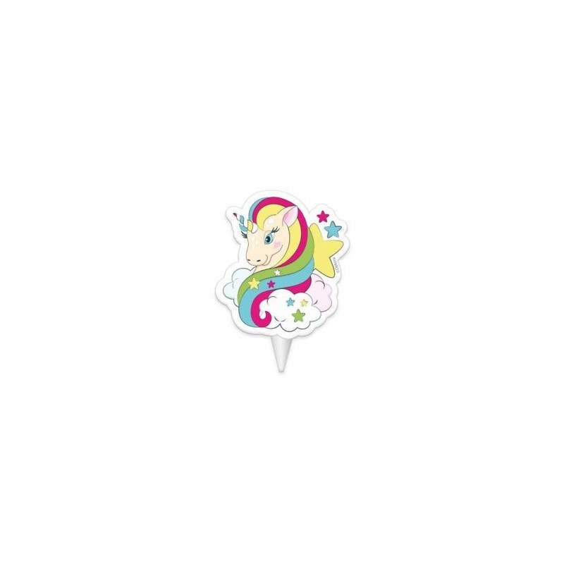 Vela unicornio para tarta