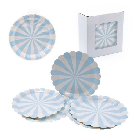 platos azul pastel sol 6 uds 18 cm 34612 5020570339985