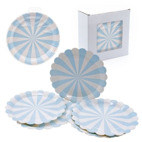platos azul pastel sol 6 uds 23 cm 34616 5020570339985