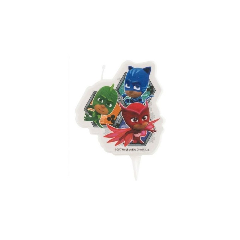 Vela PJ Mask figura de 7,5 cm para tarta de cumpleaños