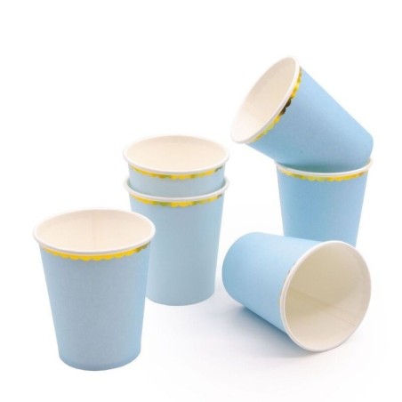 vasos azules con oro 6 uds 34641 5020570339985