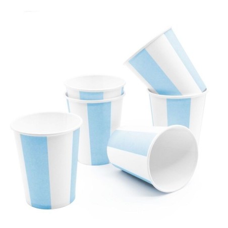 vasos rayas azules 6 uds 34646 5020570339985