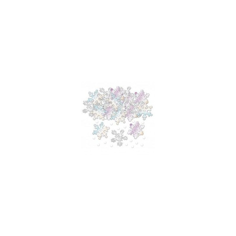 Confeti copos de nieve iridisentes 14 gr