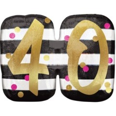 globo 40 cumpleanos junto 63 x 50 cm para aire o helio 3716801 8003558006335