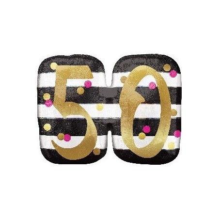 globo 50 cumpleanos oro y rosa 63cm x 50cm 3716901 8003558006335