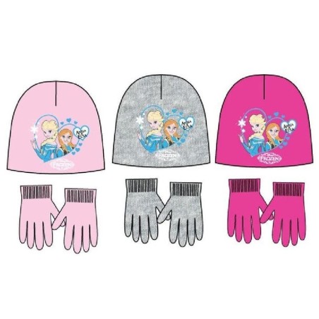set guantes y gorro de frozen gris 37286 GR 8003558006335