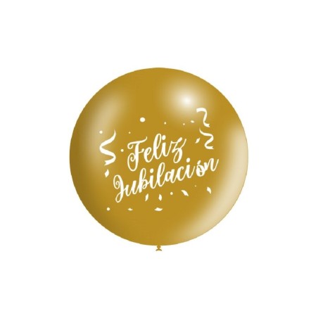 globo primera feliz jubilacion gigante oro 90 cm 3FTM94118 8003558006335