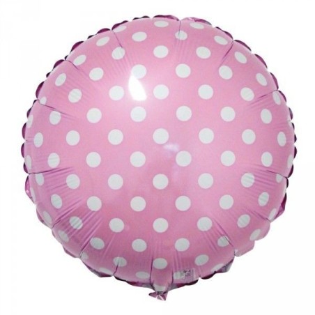 globo redondo rosa lunares blancos 45 cm 18 401577 ROSA 8003558006335