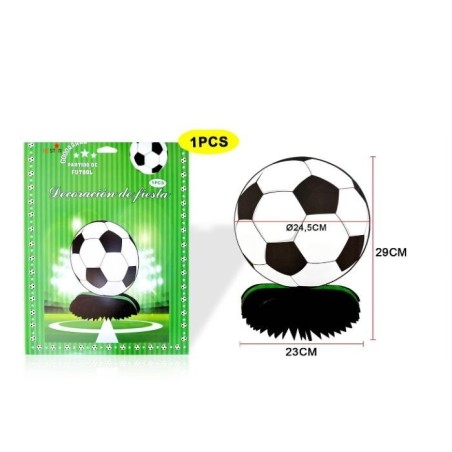centro de mesa balon de futbos 23x29 cm 405105 8003558006335