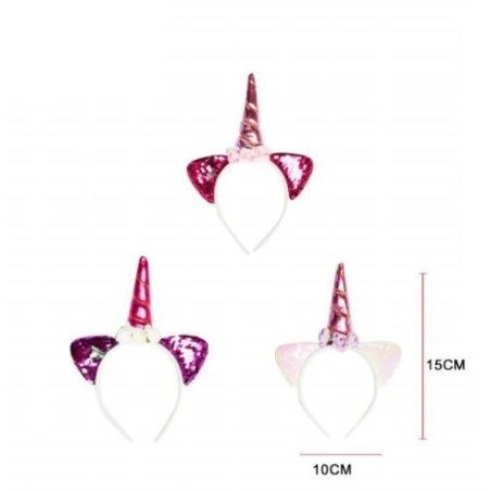 diadema de unicornio colores surtidos 10x15 cm 405344 8003558006335