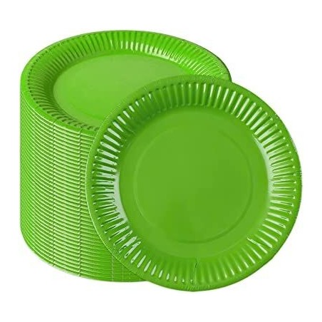 platos verde lima 6 uds 23 cm carton 405417 8003558006335