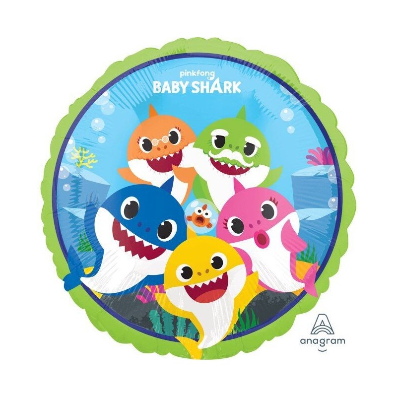 Globo Baby Shark 45 cm helio o aire