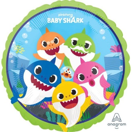 globo baby shark 45 cm helio o aire 4075801 8003558006335