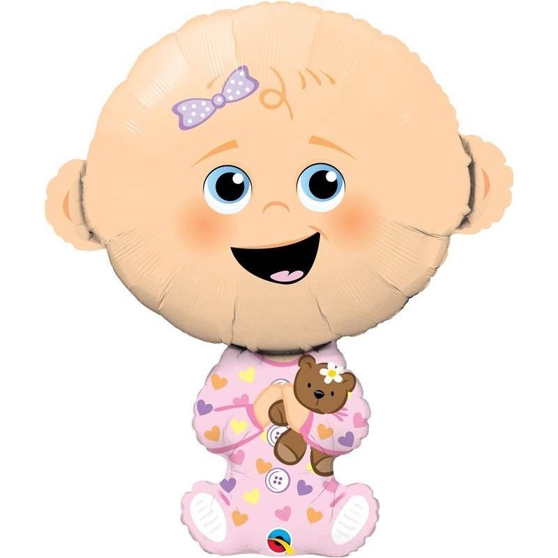 Globo bebe niña 96 cm helio o aire