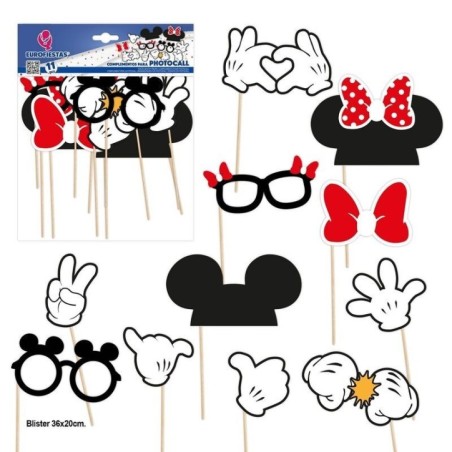 complementos palitos photocall mickey y minnie 11 uds 43509 8434077040591
