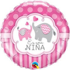 globo es una nina elefantes rosa 45 cm unidad 44518 8434077040591