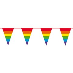 guirnalda triangular arcoiris orgullo 10 metros 30x20 cm 44628 8434077040591