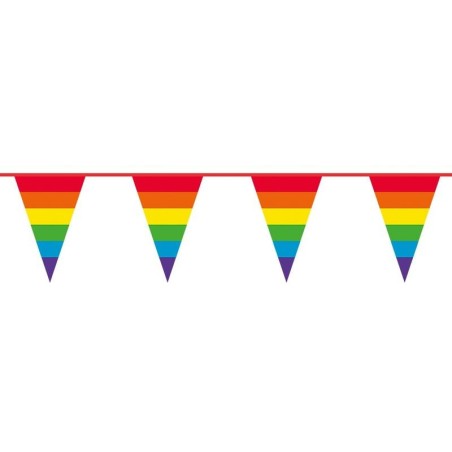 guirnalda triangular arcoiris orgullo 10 metros 30x20 cm 44628 8434077040591