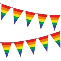guirnalda arcoiris orgullo 8 metros banderines triangulares 44720 8434077040591