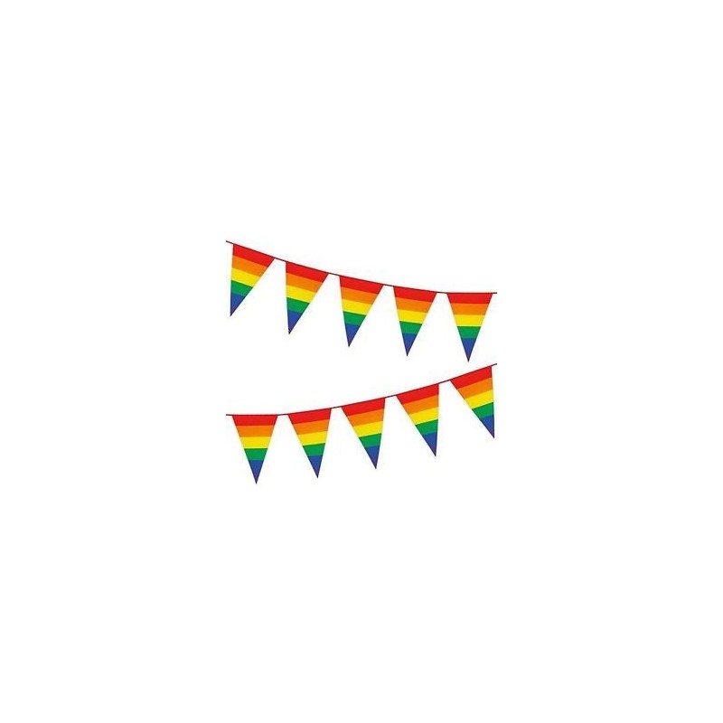 Guirnalda arcoiris orgullo 8 metros banderines triangulares