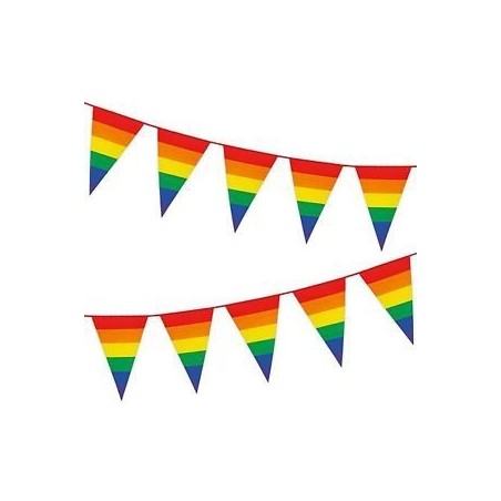 guirnalda arcoiris orgullo 8 metros banderines triangulares 44720 8434077040591