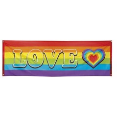 pancarta bandera arcoiris 74x220 cm orgullo 44727 8434077040591