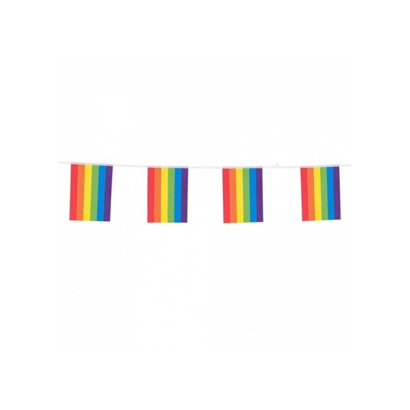 Guirnalda bandera arcoiris orgullo 3 mt 14x20 cm