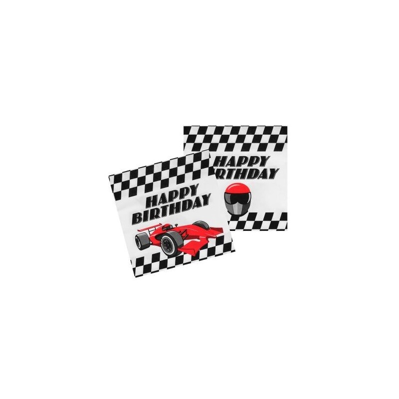 Servilletas carrera coches F1 20 uds de 33 cm