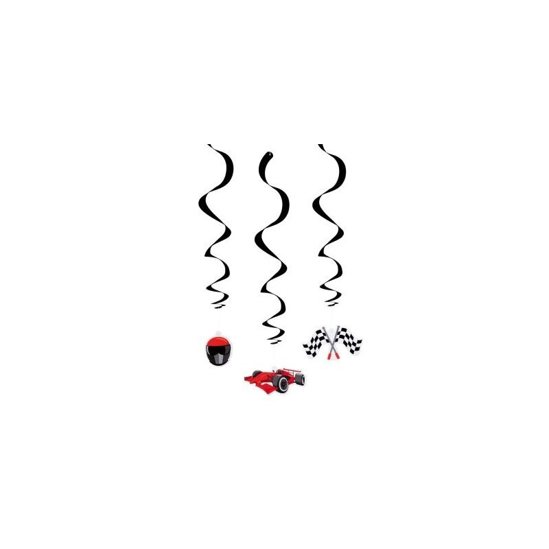 Colgantes carreras coches 3 uds 85 cm