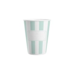 vasos rayas menta 8 uds 45048 8434077040591