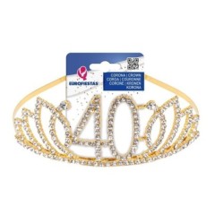 corona 40 cumpleanos oro diamantes 45097 8434077040591