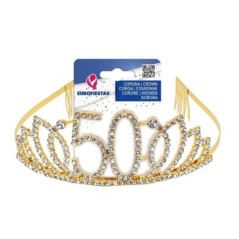 corona 50 cumpleanos oro diamantes 45098 8434077040591