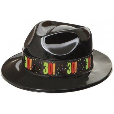 sombrero plastico 30 cumpleanos negro vaquero 45889 8434077040591